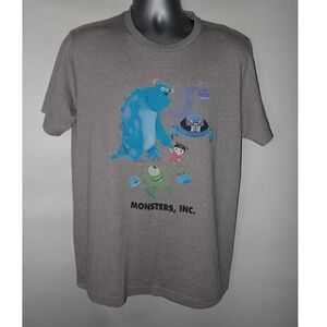Uniqlo Men's Disney Pixar Monsters Inc Graphic T-Shirt Gray Size L